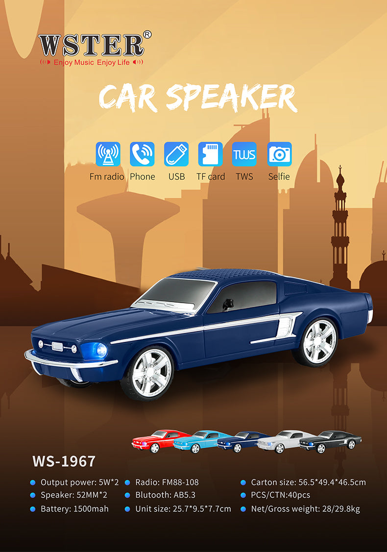 WSTER WS1967 CAR SPEAKER BLUETOOTH WSTER WS1967 CAR SPEAKER BLUETOOTH
