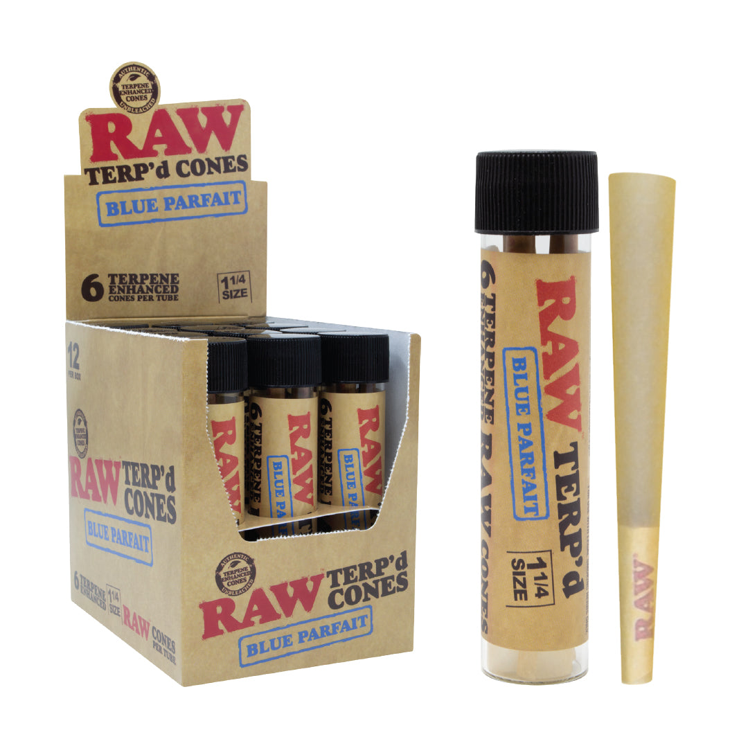 RAW TERPD CONES 1 1/4 SIZE | 6 CT | 12PK RAW TERPD CONES 1 1/4 SIZE | 6 CT | 12PK