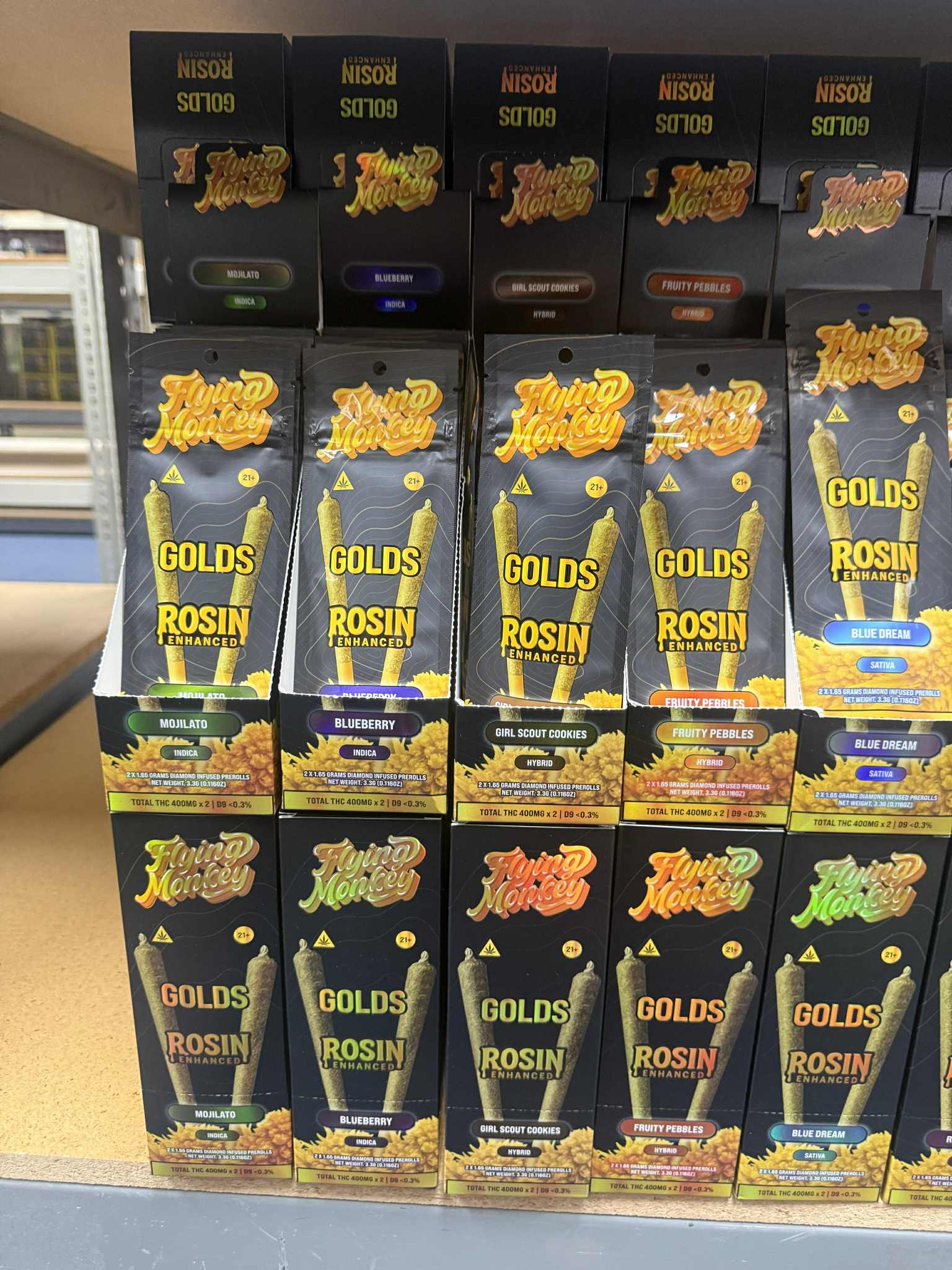 FLYING MONKEY GOLD ROSIN INFUSED PRE-ROLLS | 2 CT | 10PK FLYING MONKEY GOLD ROSIN INFUSED PRE-ROLLS | 2 CT | 10PK