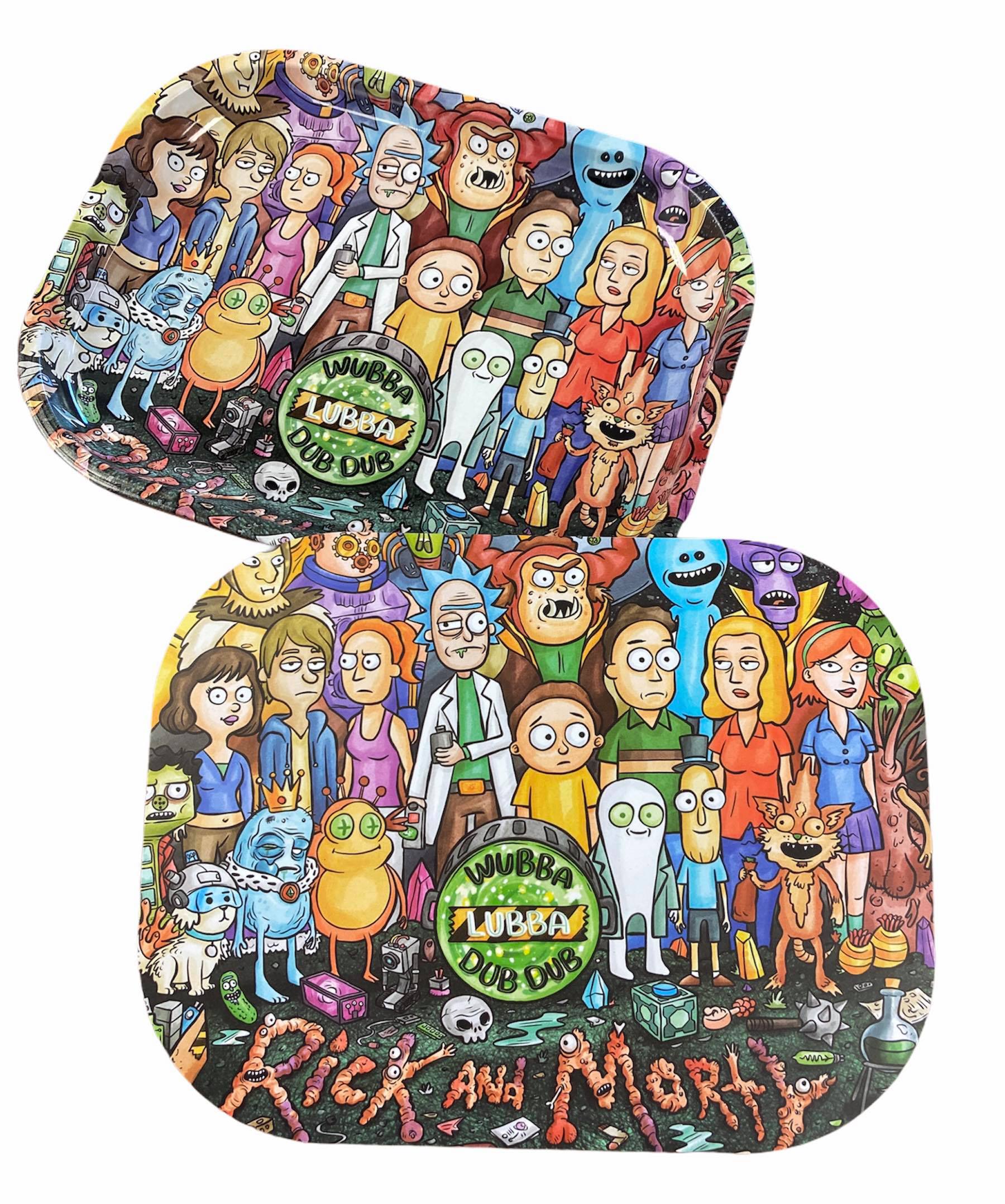 Rick And Morty Rolling Tray + Magnetic Lid Wholesale