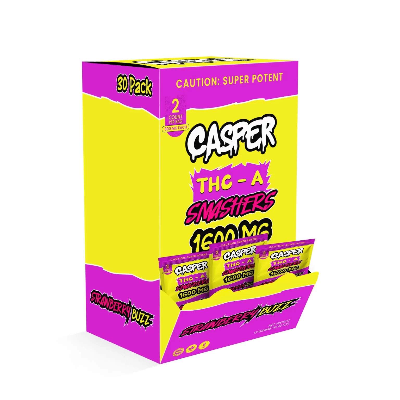 CASPER THC-A SMASHERS GUMMIES DISPENSER 1600MG | 2CT | 30PK