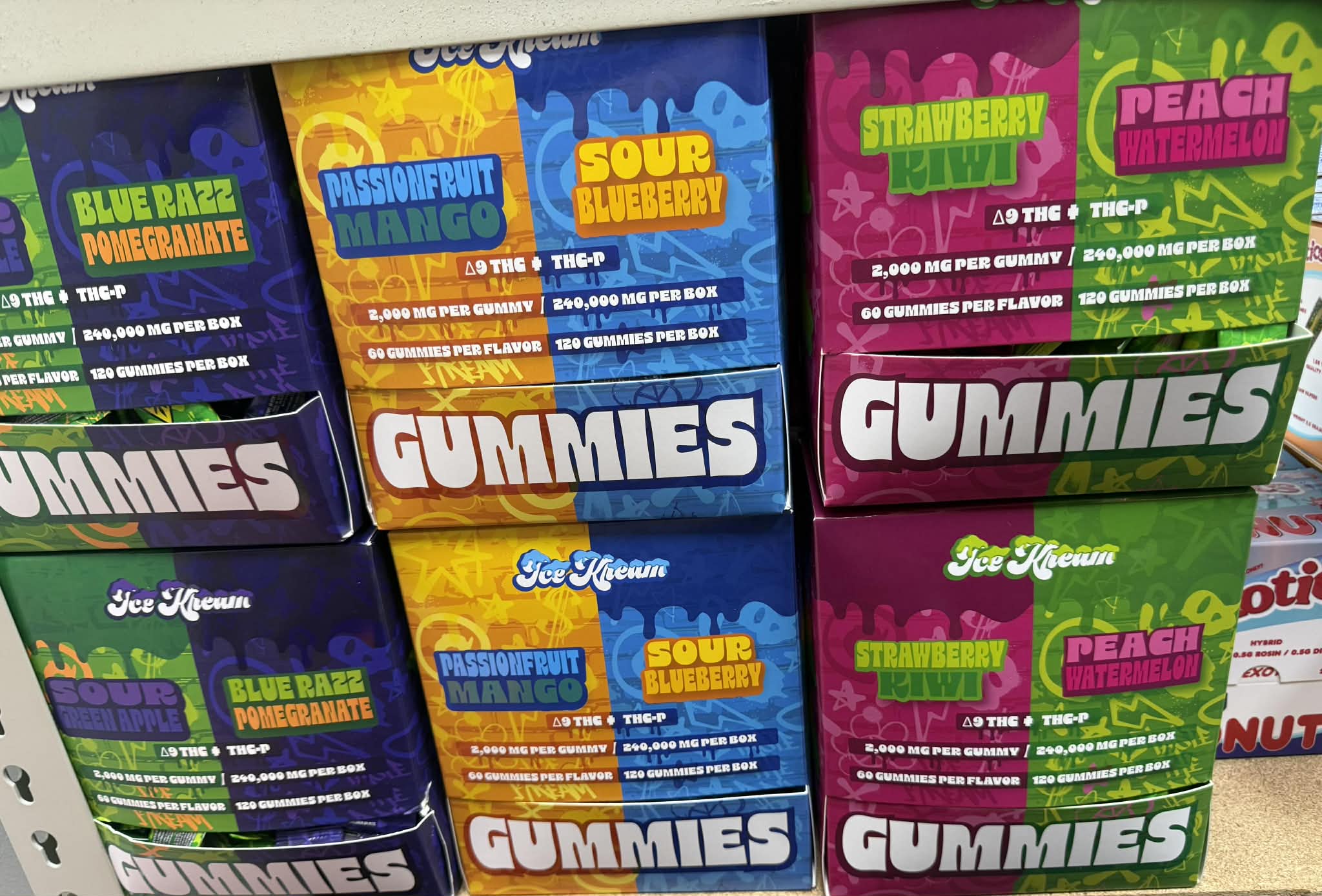 ICE KREAM D9+THCP GUMMIES 2000MG DISPLAY | 120 CT