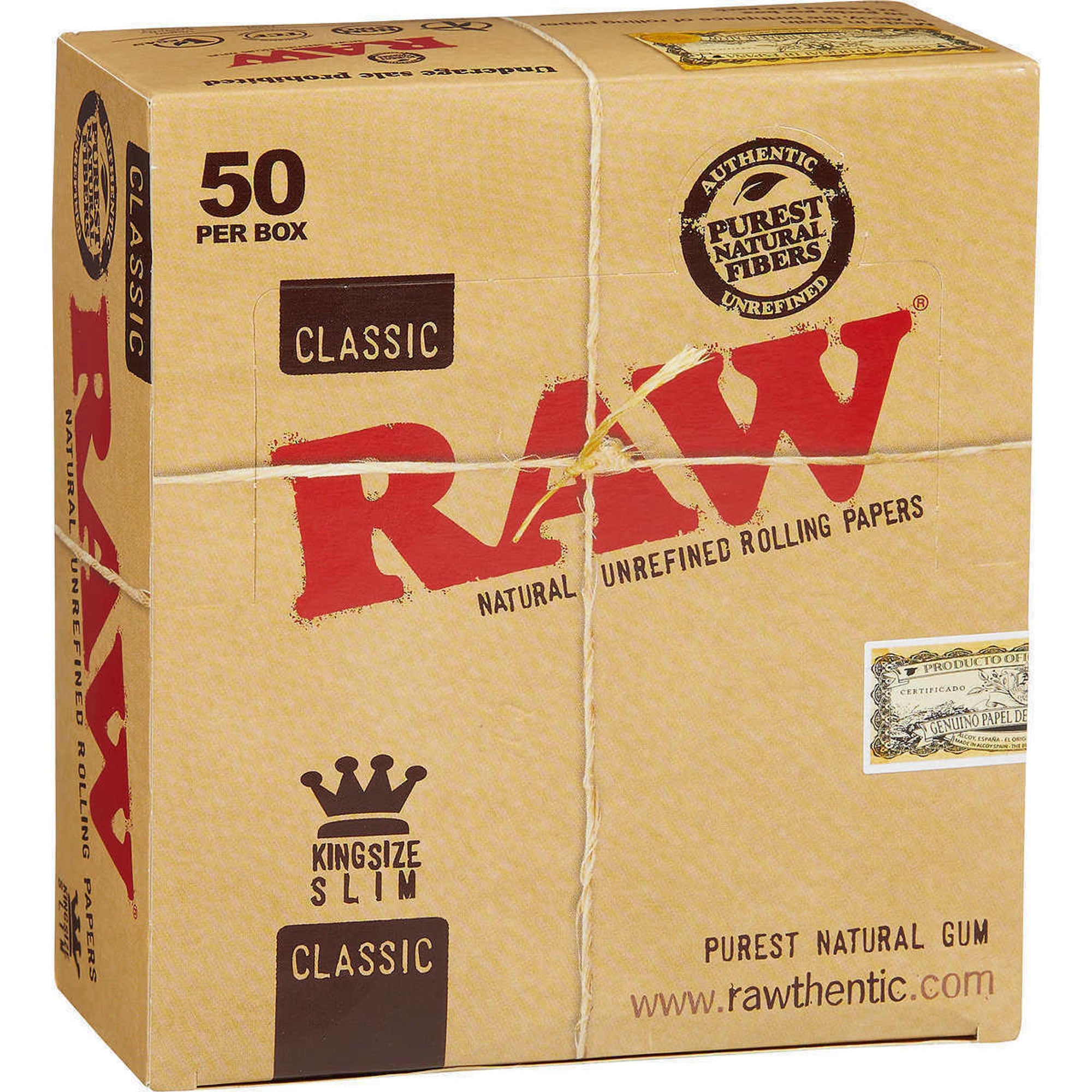 RAW CLASSIC KING SLIM PAPER | 50 CT