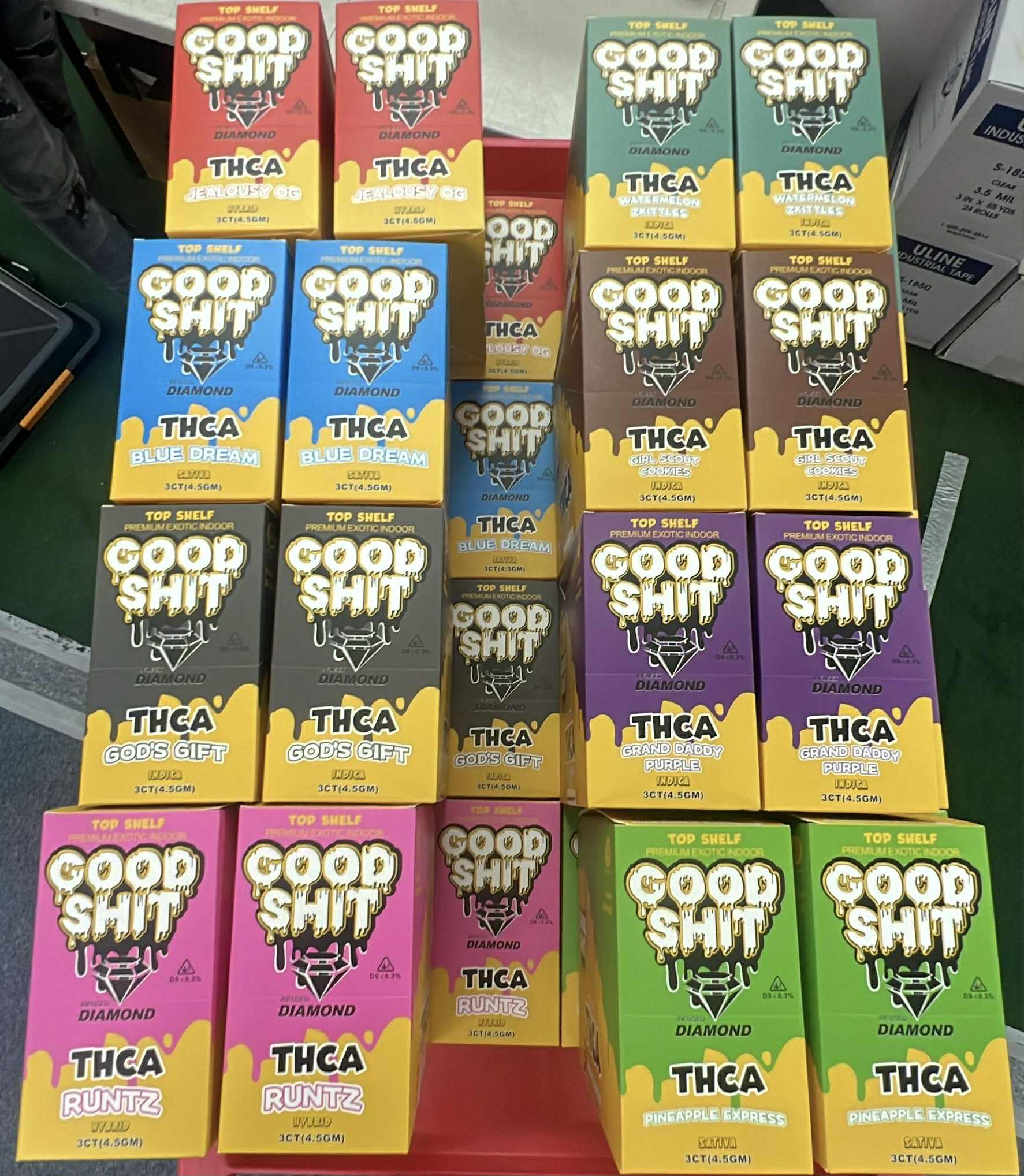 GOOD SHIT THCA DIAMOND PRE-ROLL | 3 CT | 10 PK