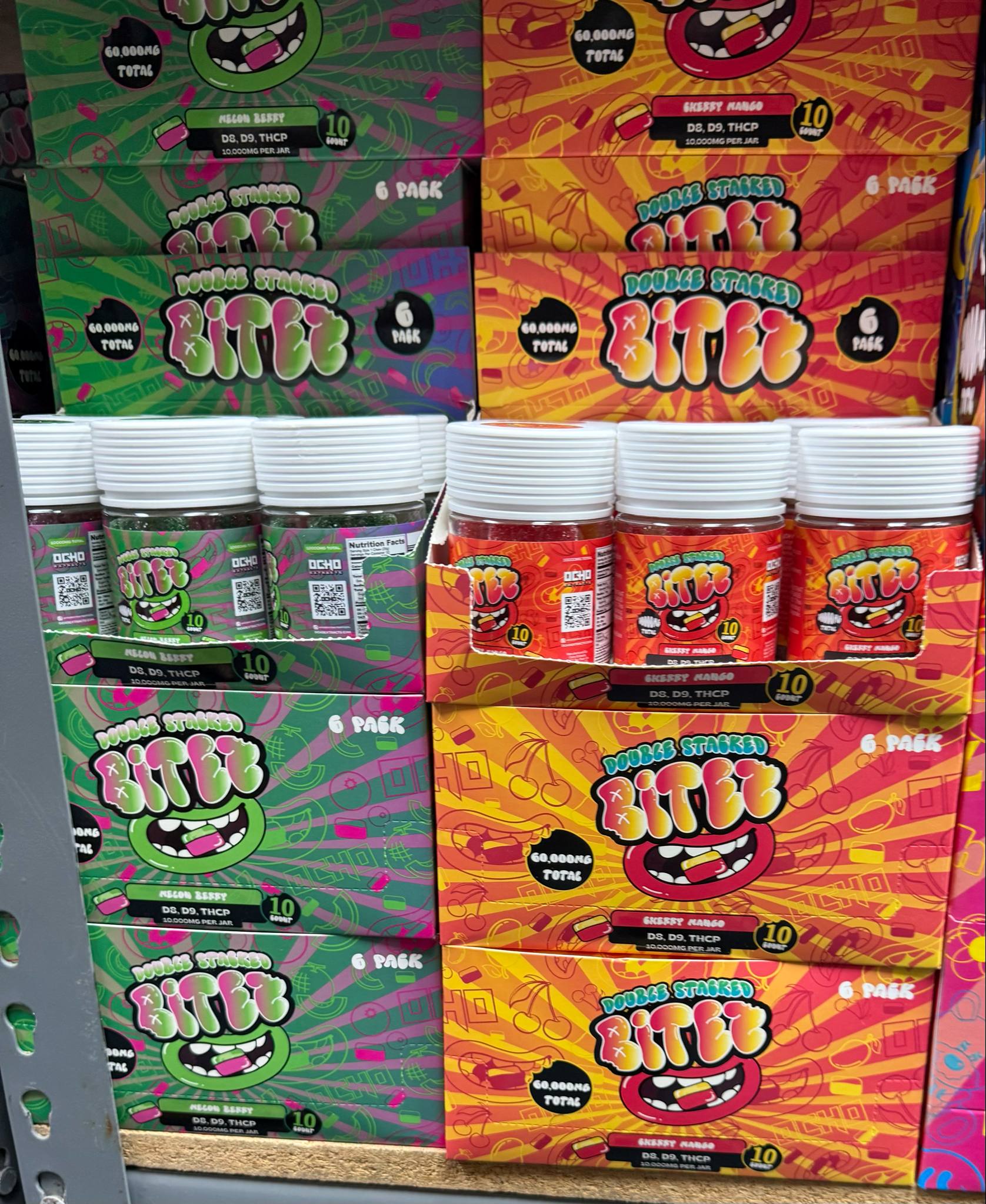 DOUBLE STACKED BITES GUMMIES JAR | 10 CT | 6PK