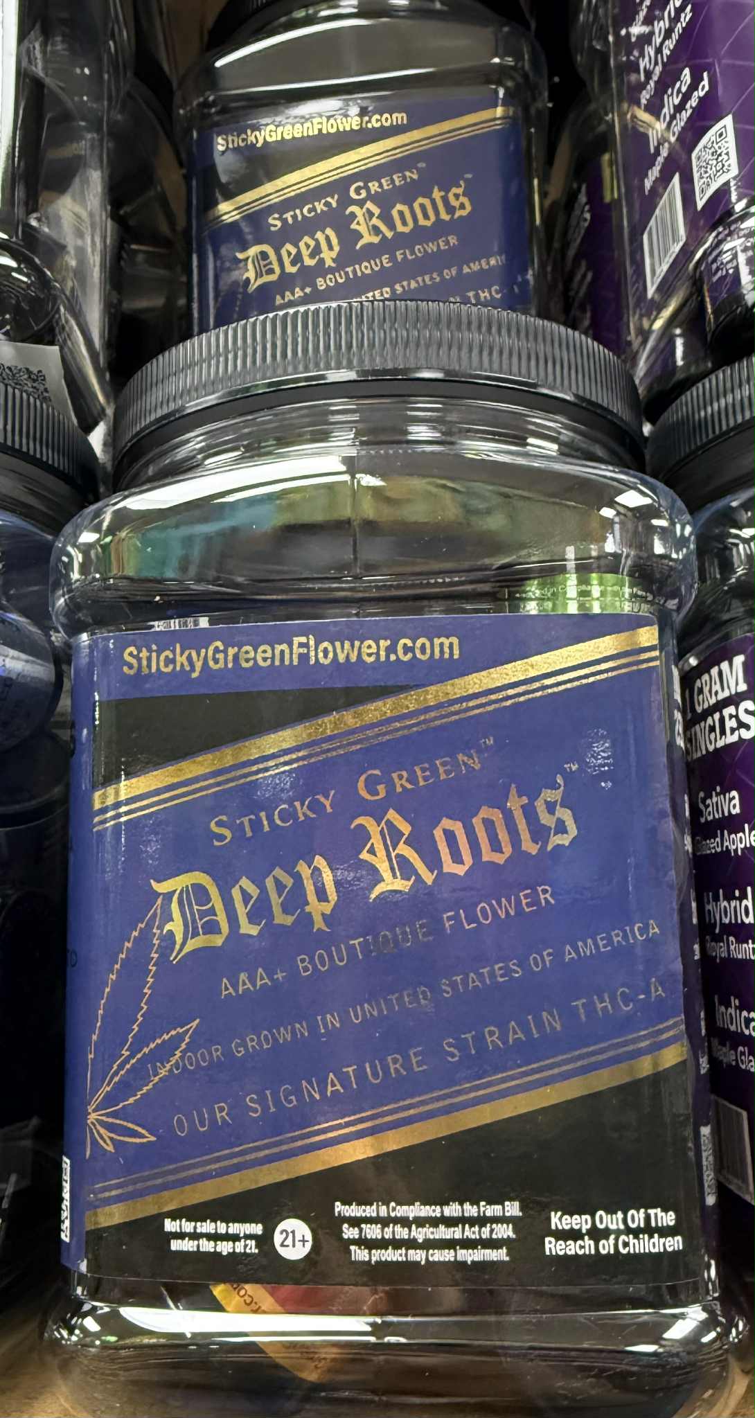STICKY GREEN DEEP ROOTS FLOWER JAR | 20 CT