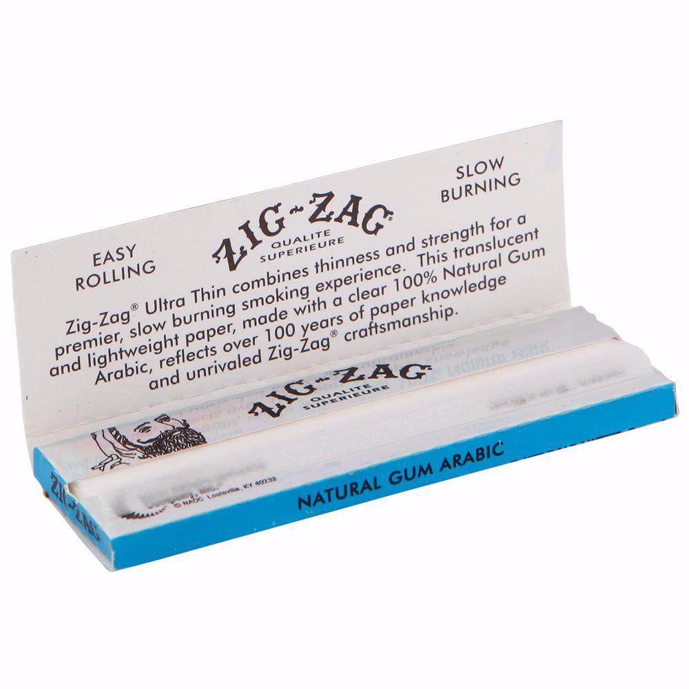 ZIG ZAG ULTRA THIN NATURAL GUM ARABIC 1 1/4 CIGARETTE PAPERS | 24PCK