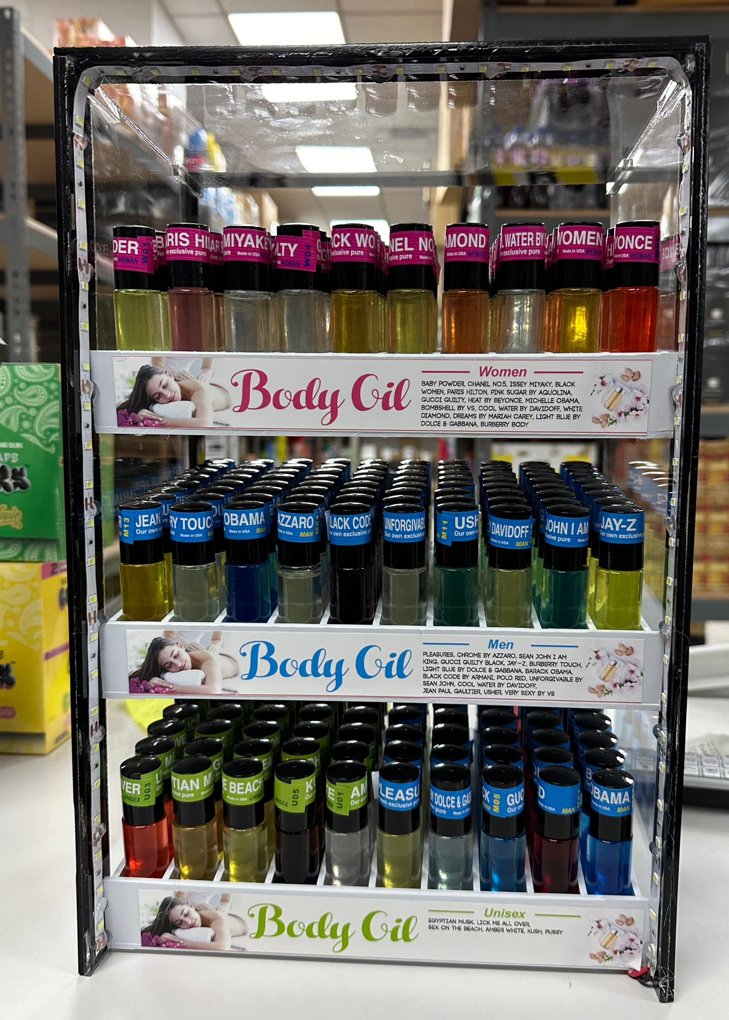 BODY GIL BODY OIL 240 CT DISPLAY WITH LED