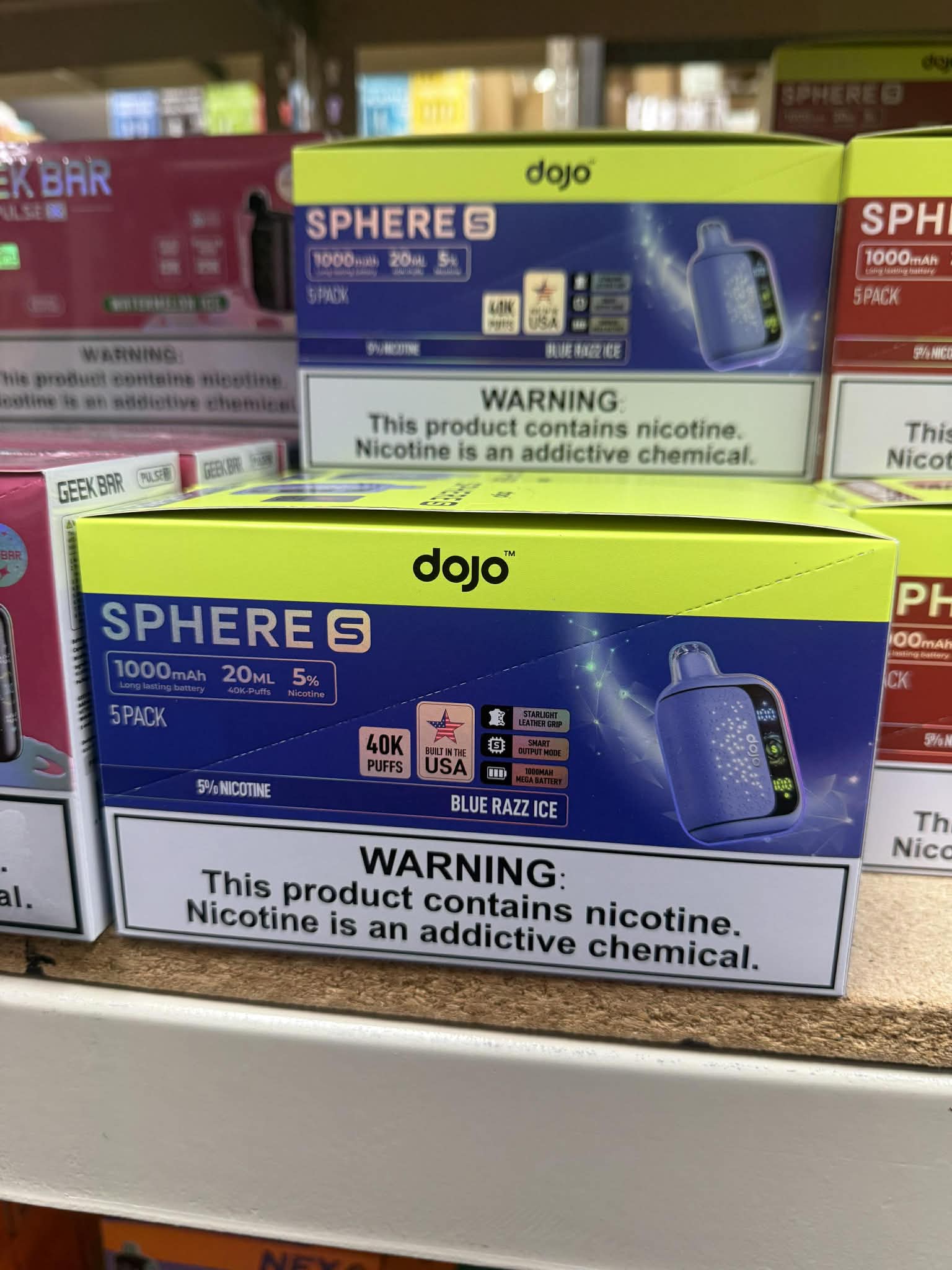 DOJO SPHERE S 40K PUFFS DISPOSABLE VAPE (TEXAS SB2024 COMPLIANT) 5 CT