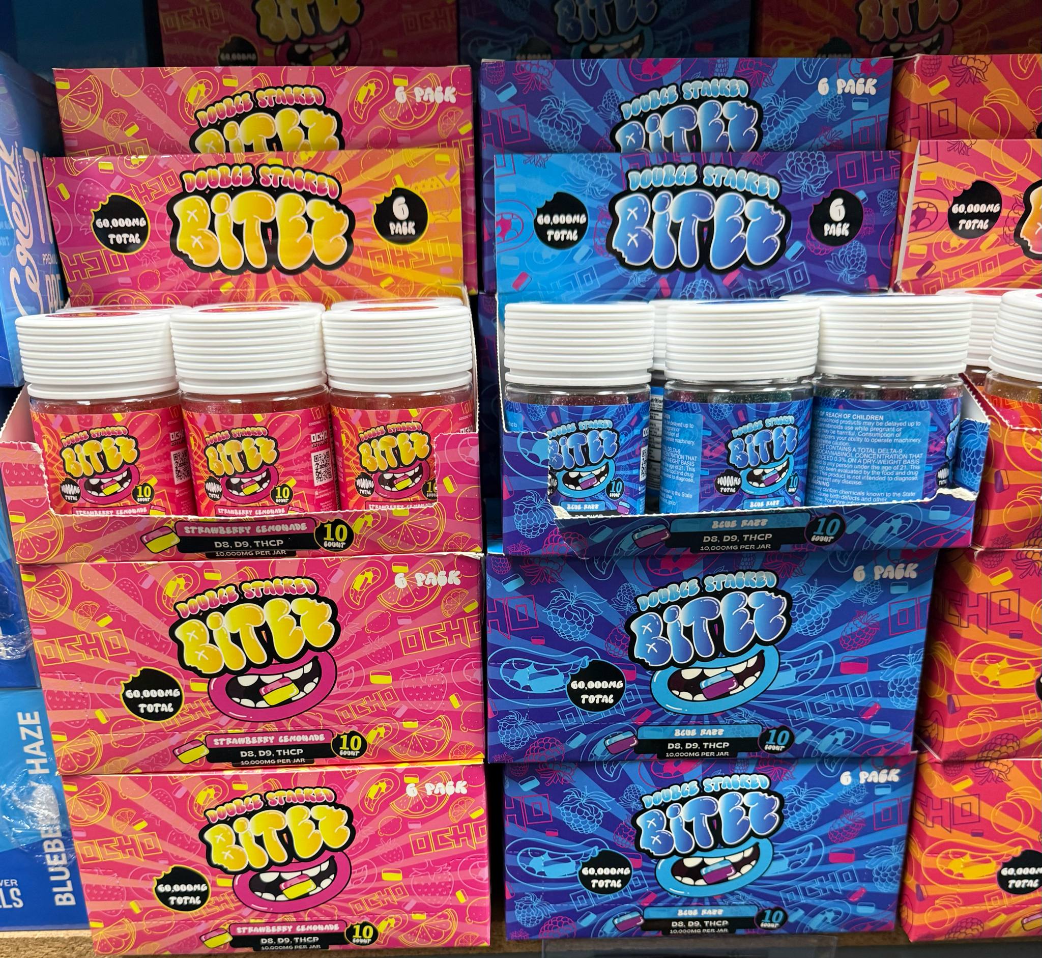 DOUBLE STACKED BITES GUMMIES JAR | 10 CT | 6PK