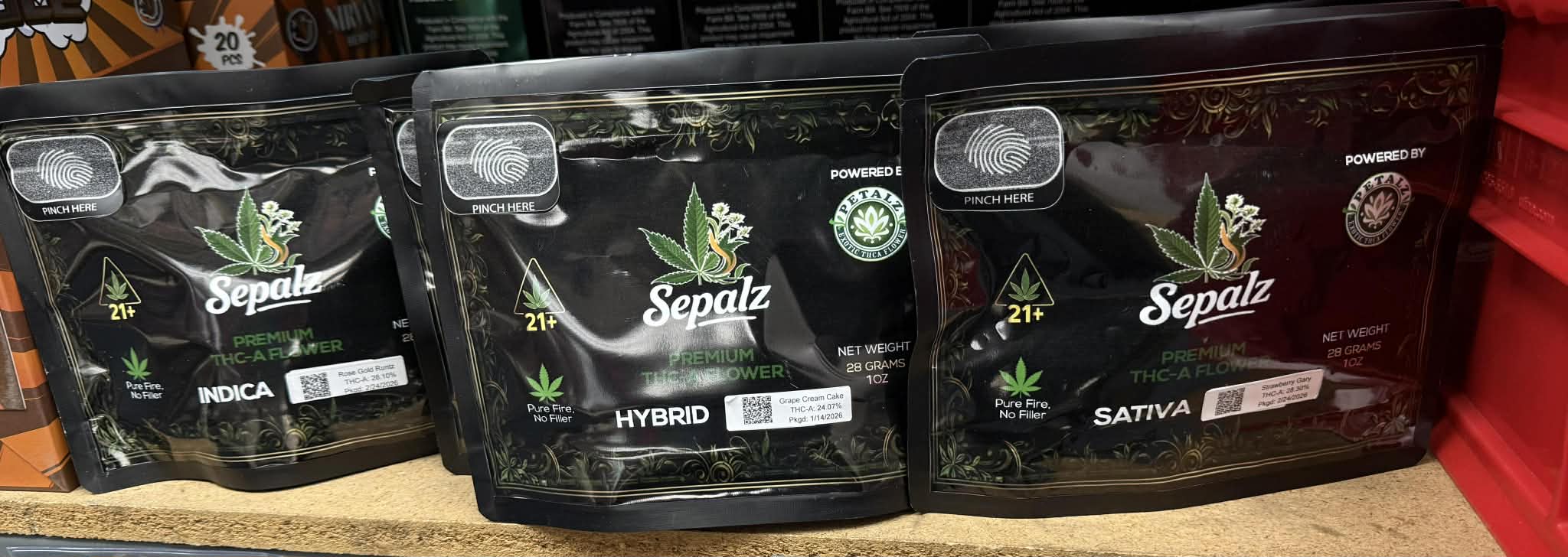 PETALZ SEPALZ THC-A FLOWER ASSORTED STRAINS POUCH | 28 G