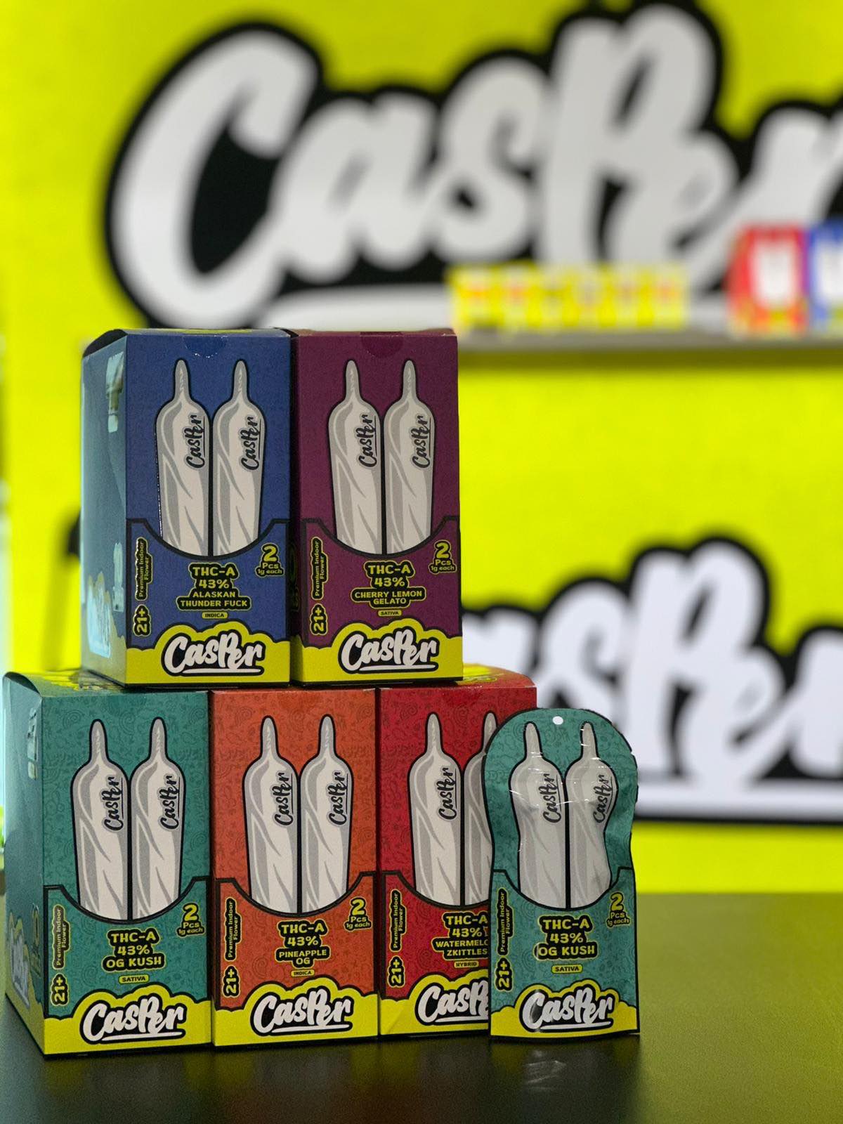 CASPER PREMIUM INDOOR EXOTIC FLOWER PRE-ROLLS 2CT