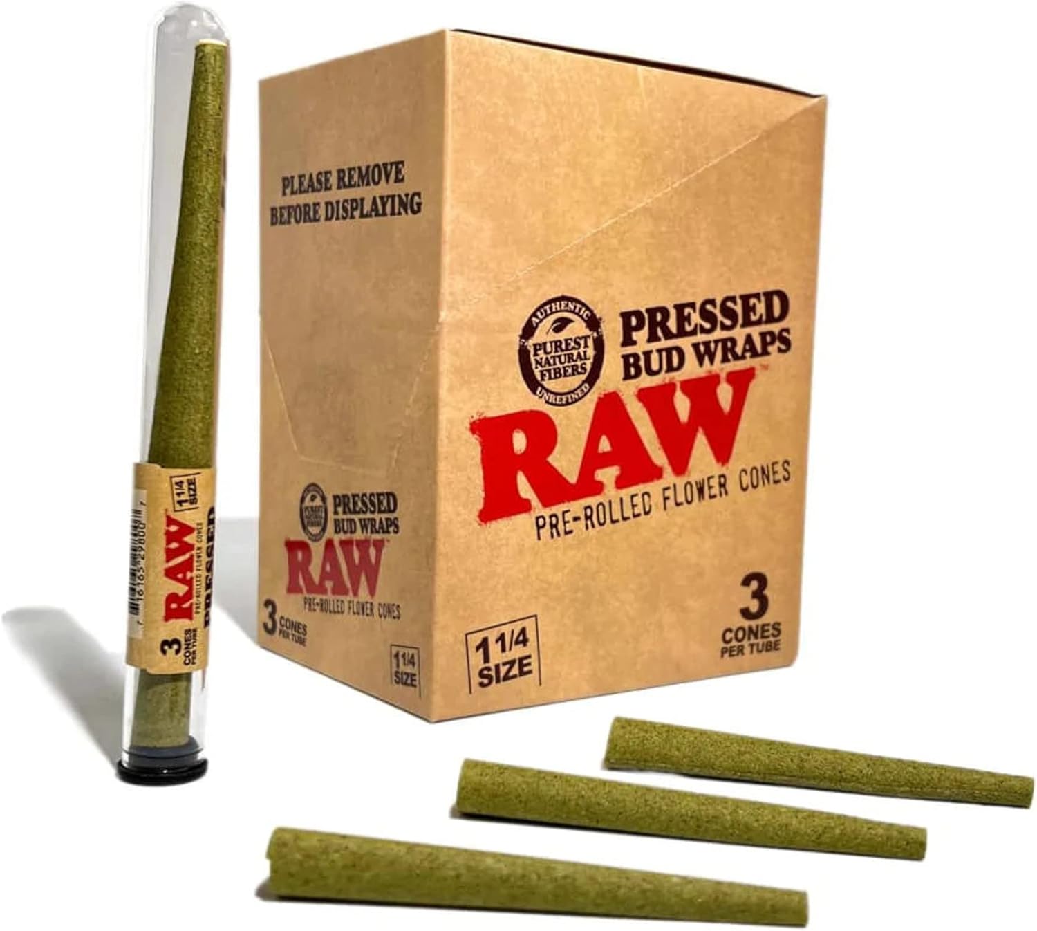 RAW PRESSED BUD WRAPS 1 1/4 SIZE | 3CT