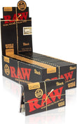 RAW BLACK | CLASSIC ROLLING PAPERS SINGLE WIDE | 25PK