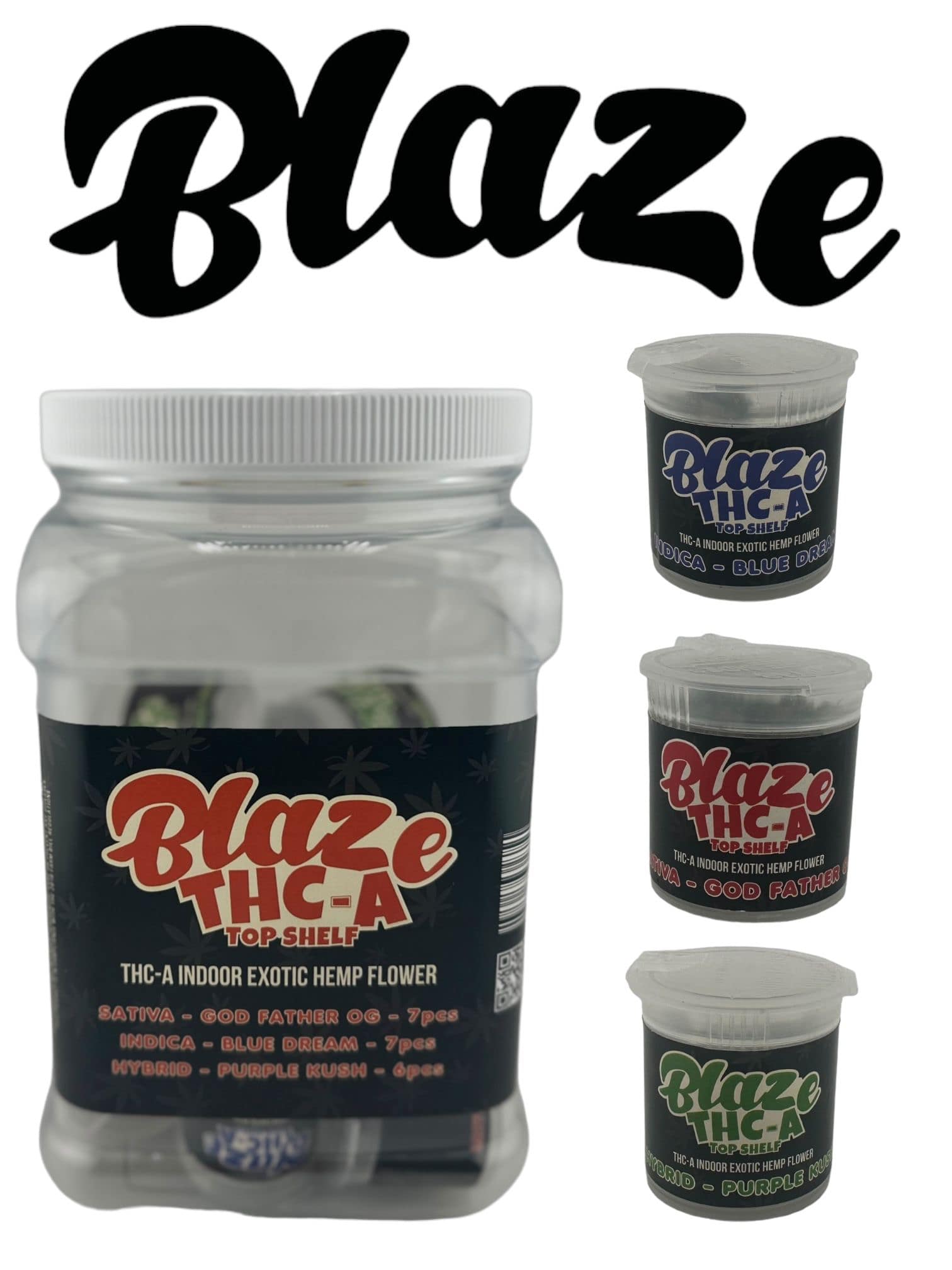 BLAZE 1 GRAM TOP SHELF THC-A FLOWER 20 COUNT JAR