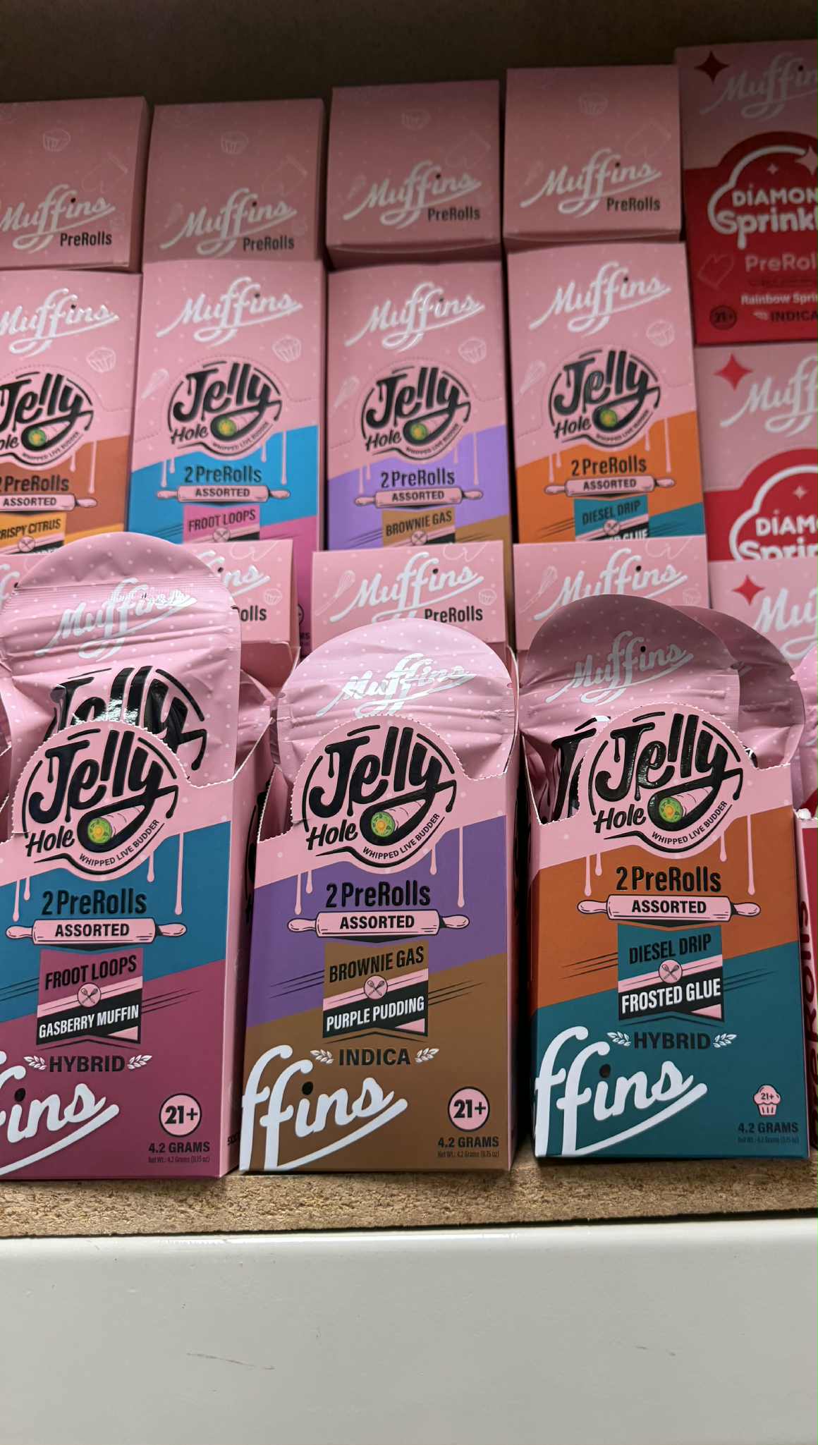 MUFFINS THC-A JELLY HOLE PRE-ROLLS | 2PK | 5 CT