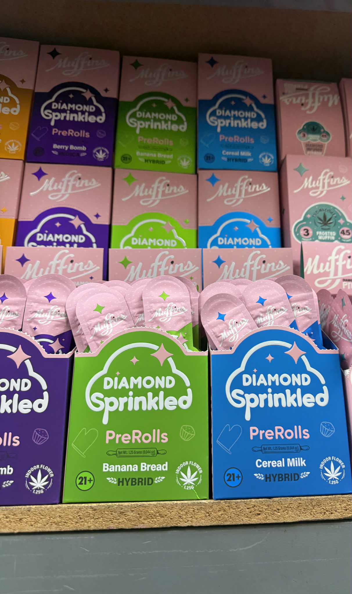 MUFFINS THC-A DIAMOND SPRINKLED PRE-ROLLS | 50 CT