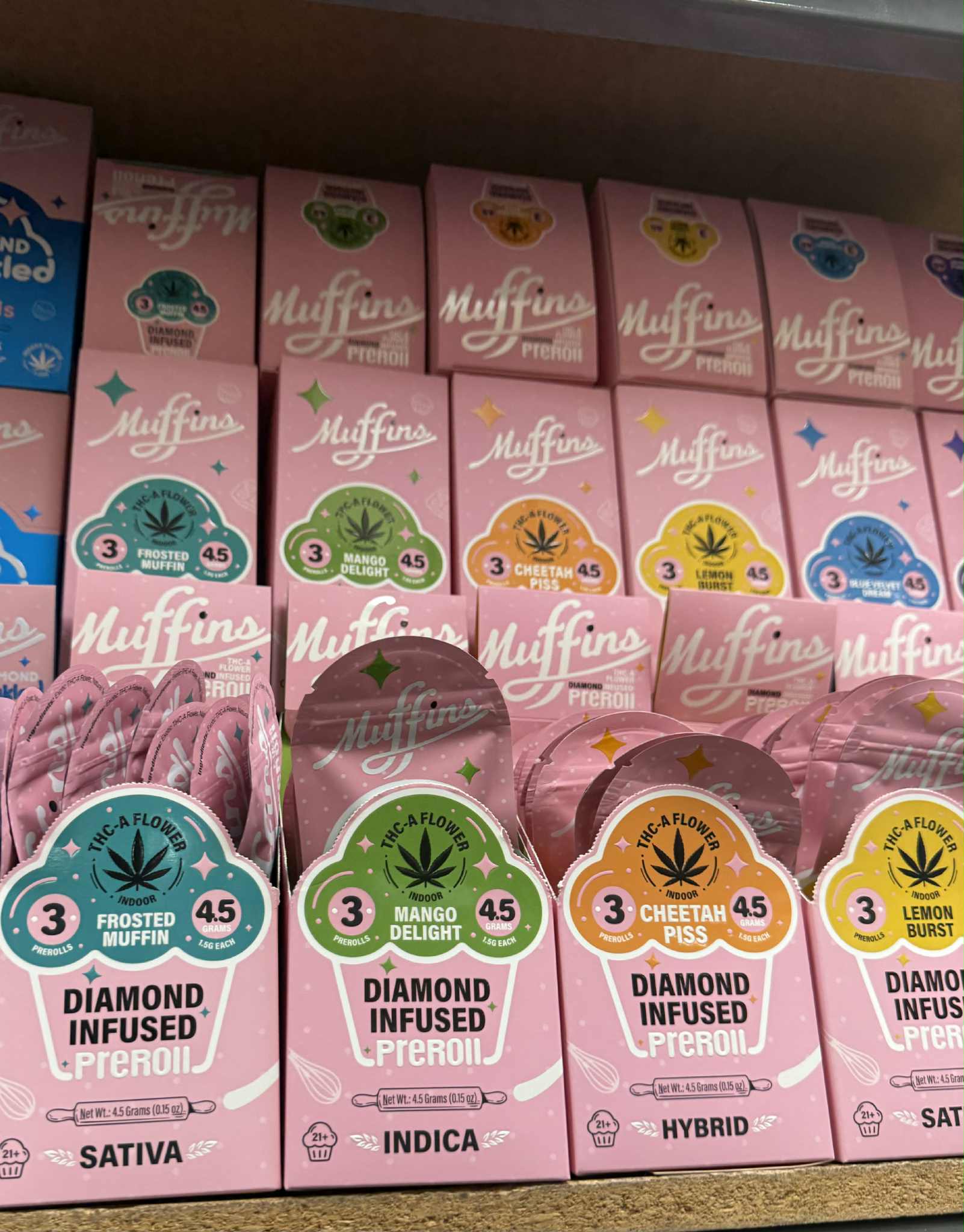 MUFFINS THCA DIAMOND INFUSED PRE-ROLLS | 3PK | 10 CT