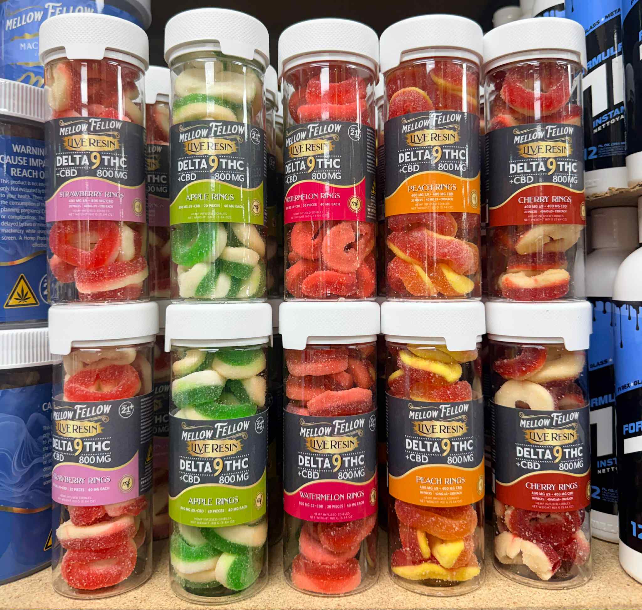 MELLOW FELLOW D9 AND CBD GUMMIES | 20 CT