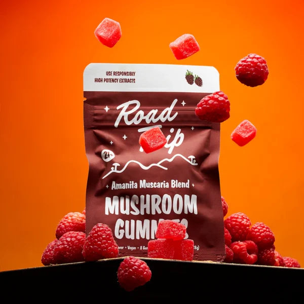 ROAD TRIP AMANITA MUSCARIA & DESERT STARDUST MUSHROOM GUMMIES DISPENSER | 30 PK