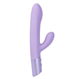 AYLA LIQUID SILICONE RECHARGABLE DUAL MOTOR THRUSTING RABBIT