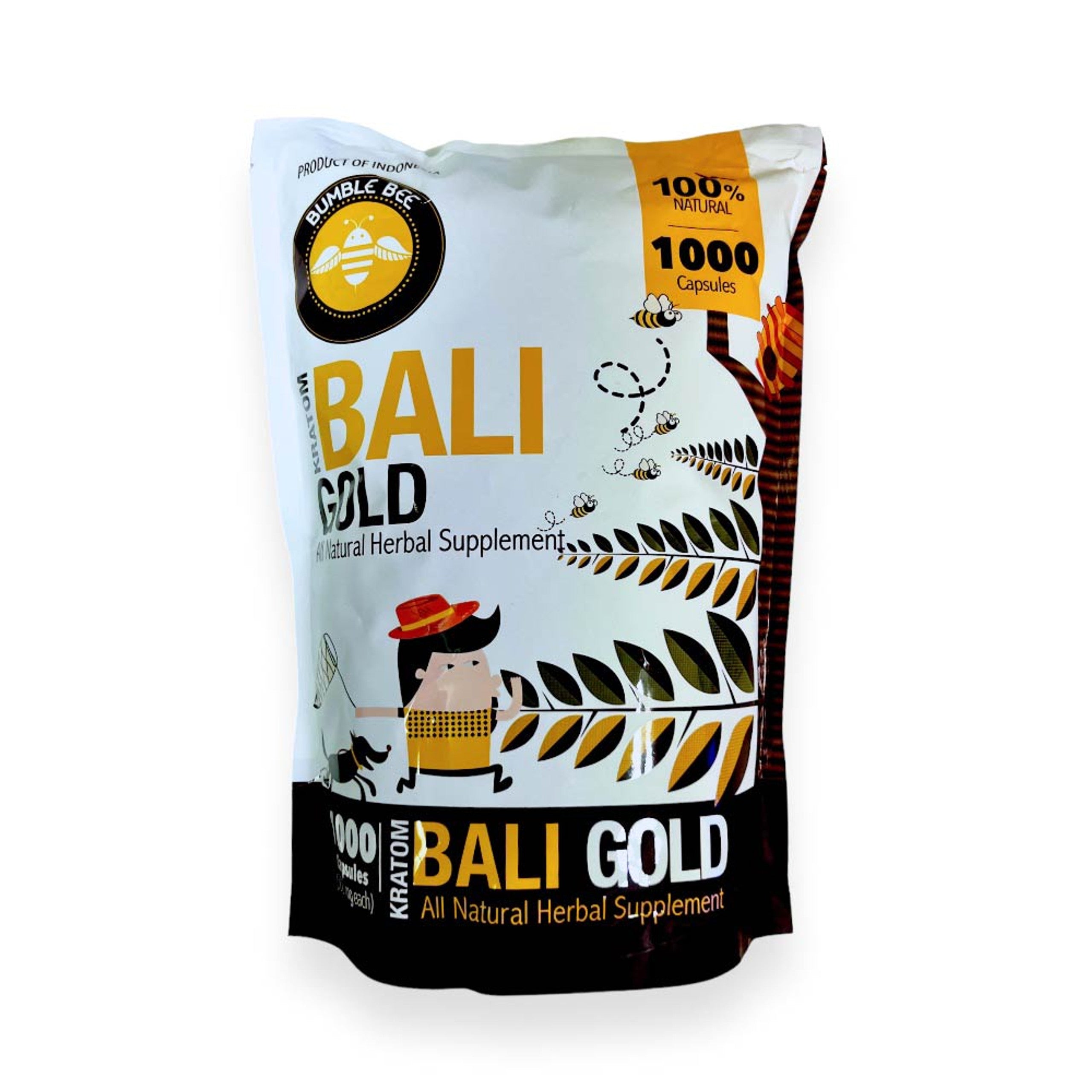 BALI GOLD BUMBLE BEE KRATOM | 1000 CAPSULES