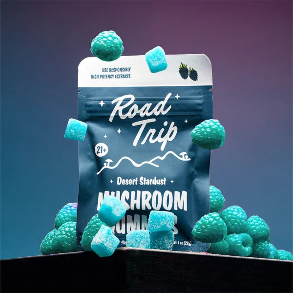 ROAD TRIP AMANITA MUSCARIA & DESERT STARDUST MUSHROOM GUMMIES DISPENSER | 30 PK