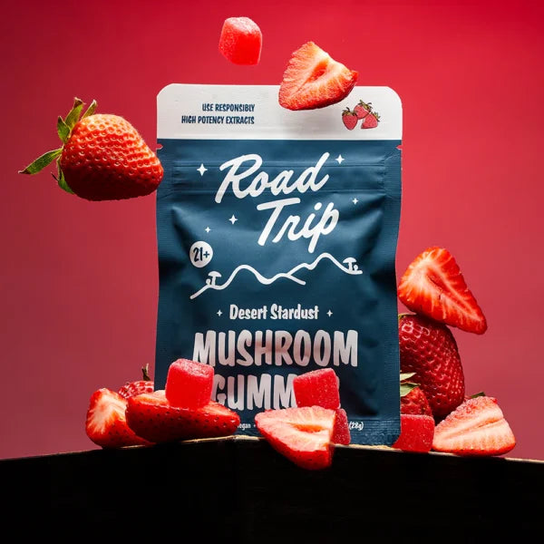 ROAD TRIP AMANITA MUSCARIA & DESERT STARDUST MUSHROOM GUMMIES DISPENSER | 30 PK
