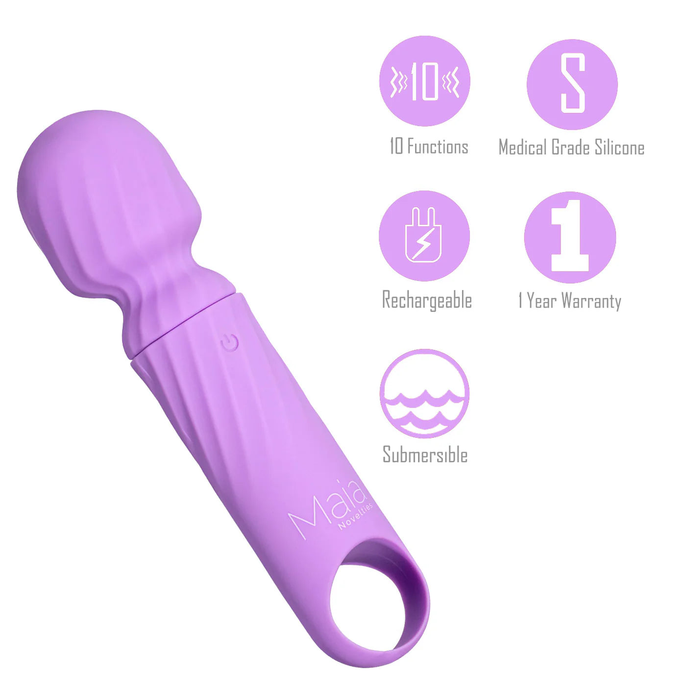 VIBELITE DOLLY PURPLE RECHARGABLE MINI WAND