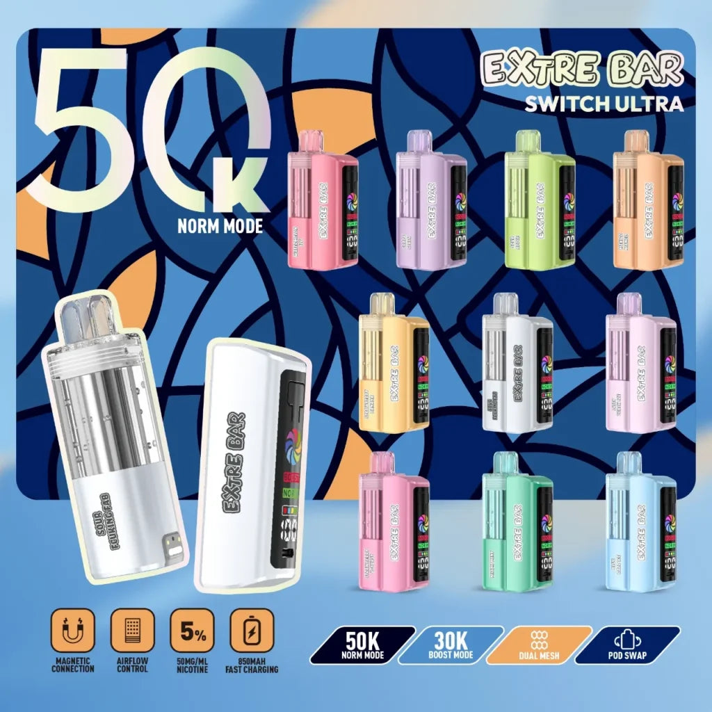 EXTRE BAR SWITCH ULTRA KIT 30,000 PUFFS DISPOSABLE VAPE | 5 CT (TEXASSB2024COMPLIANT)