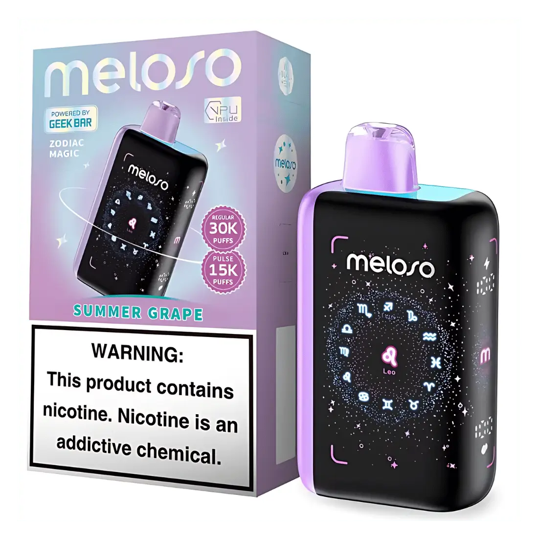 MELOSO ZODIAC MAGIC POWERED BY GEEK BAR 30,000 PUFFS DISPOSABLE VAPE | 5 PACK