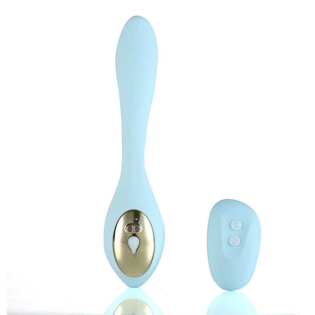 HARMONIE TEAL 15-FUNCTION USB RECHARGABLE REMOTE CONTROL BENDABLE VIBRATOR