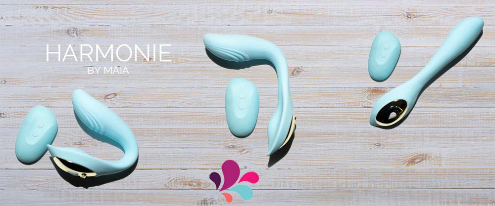 HARMONIE TEAL 15-FUNCTION USB RECHARGABLE REMOTE CONTROL BENDABLE VIBRATOR