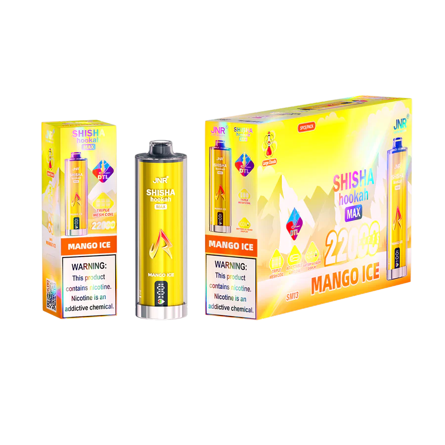 JNR SHISHA HOOKAH MAX 22000 PUFFS DISPOSABLE VAPE | 5 CT