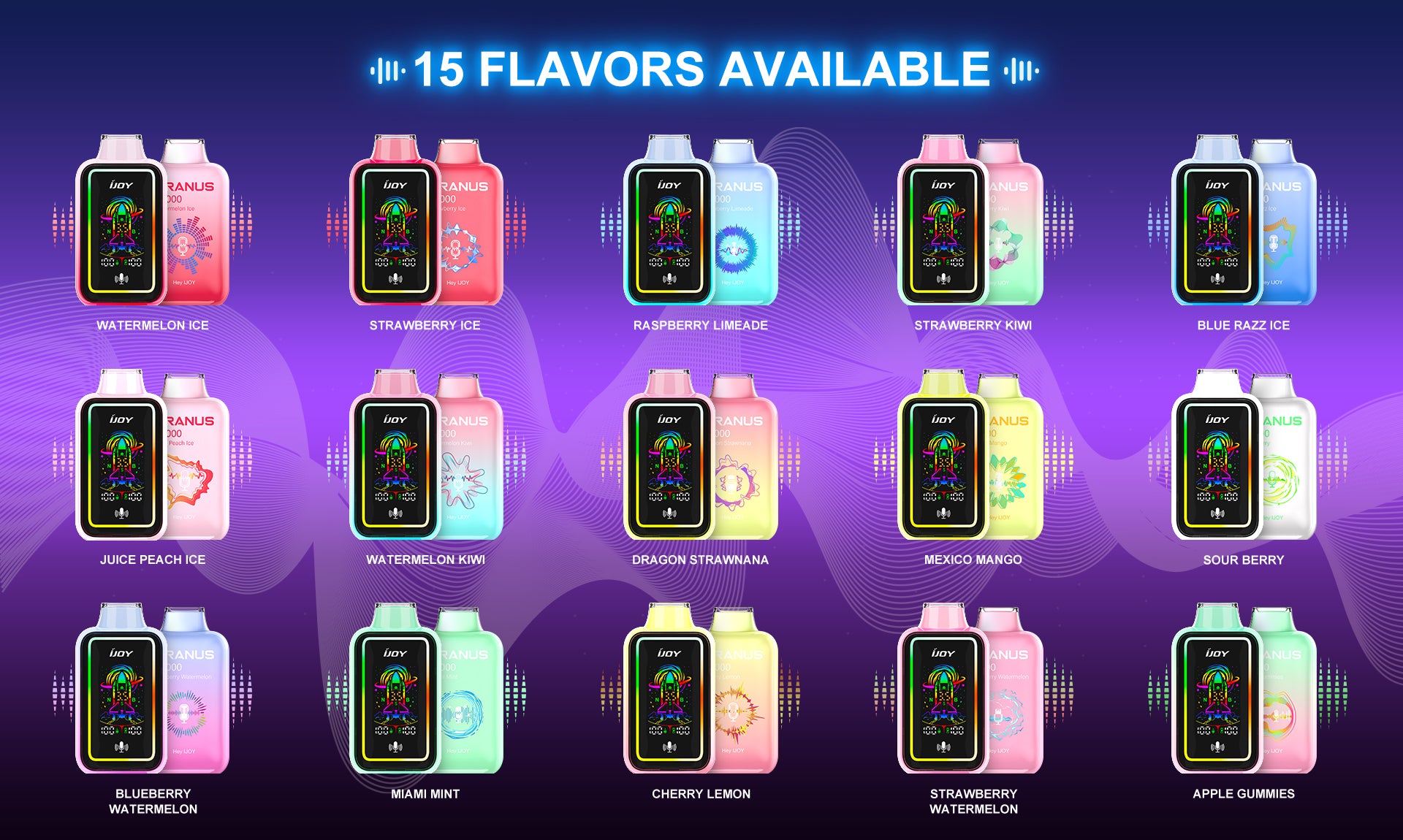 IJOY URANUS 25000 PUFFS DISPOSABLE VAPE 5PACK