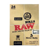 RAW CLASSIC ROLLS 5 METER KING SIZE SLIM | 24 CT