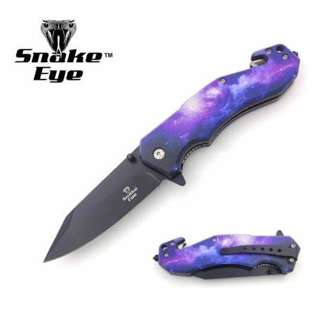 SE-A117B PURPLE DESIGN KNIFE