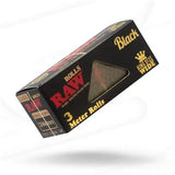 RAW BLACK ROLLS KING WIDE | 3 METERS | 12 CT