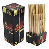 RAW BLACK CONES 1 1/4 SIZE | 75 COUNT