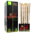 RAW CONES BLACK ORGANIC HEMP KING SIZE | 75 CT