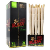 RAW CONES BLACK ORGANIC HEMP KING SIZE | 75 CT