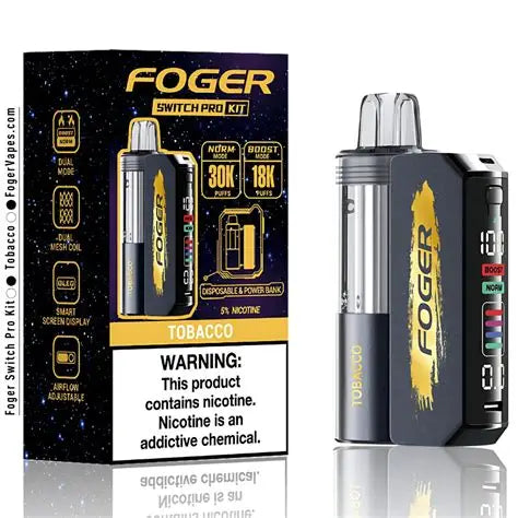 FOGER SWITCH PRO KITS 30,000 PUFFS DISPOSABLE VAPE KIT |  5CT - NOT FOR SALE TO TEXAS CUSTOMERS