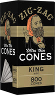 ZIG ZAG ULTRA THIN KING SIZE CONES BLACK BOX | 800 CONES