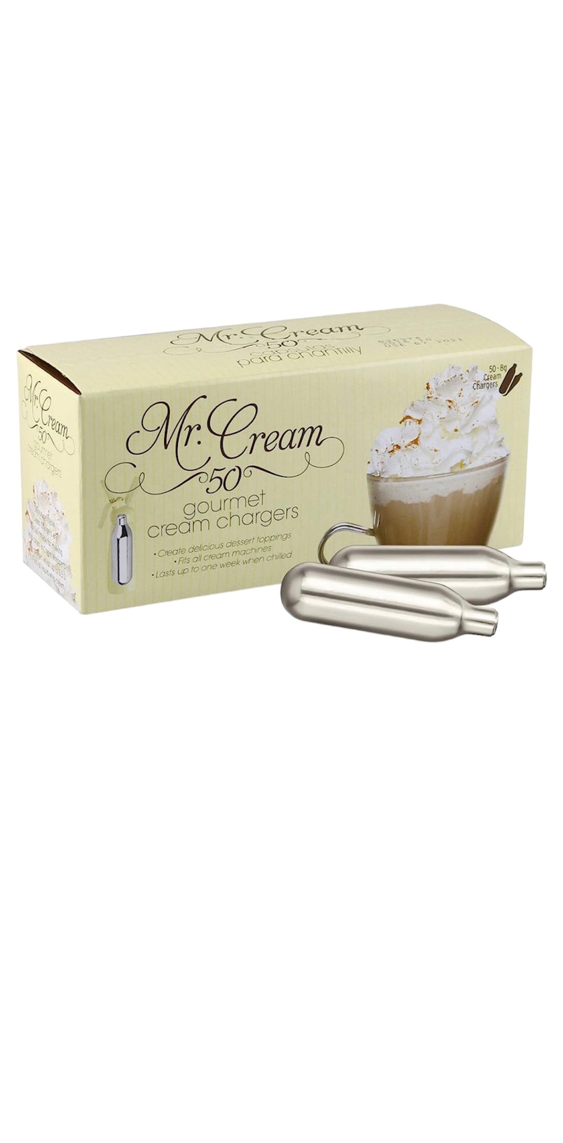 MR.CREAM | GOURMET CREAM 8G CHARGERS | 50PK