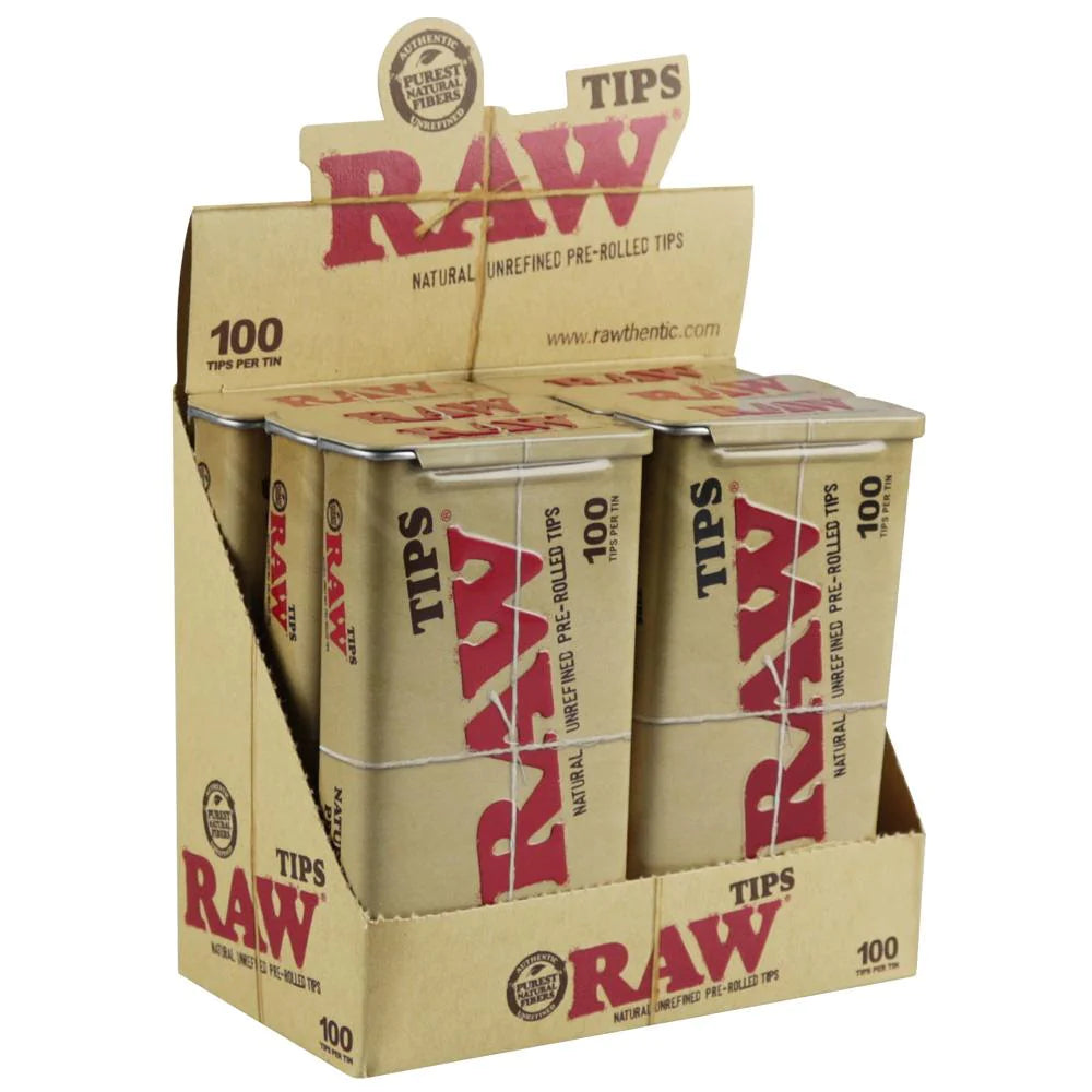 RAW | CLASSIC PRE-ROLLED TIPS | 6 TINS PER BOX