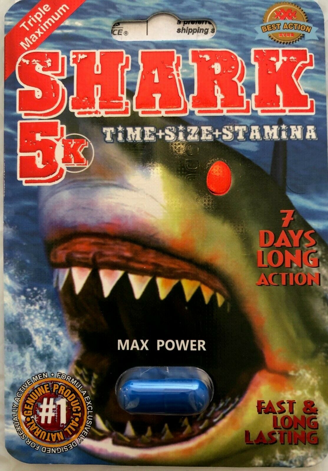 SHARK 5K TRIPLE MAXIMUM MALE ENHANCEMENT CAPSULES 24CT