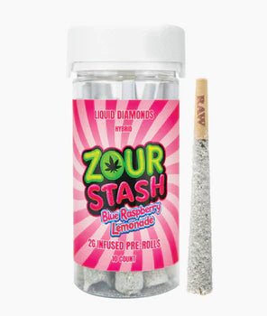 ZOUR STASH DIAMOND DUSTED INFUSED PRE-ROLLS JAR | 10 CT
