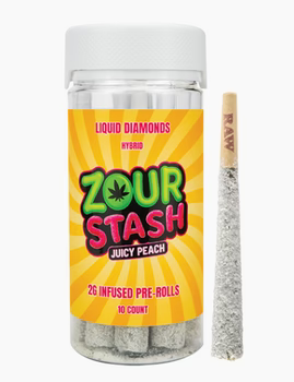 ZOUR STASH DIAMOND DUSTED INFUSED PRE-ROLLS JAR | 10 CT