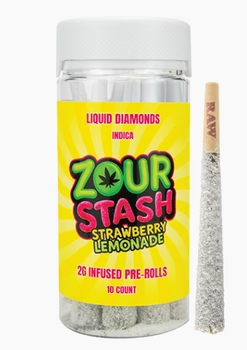 ZOUR STASH DIAMOND DUSTED INFUSED PRE-ROLLS JAR | 10 CT