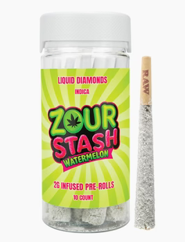 ZOUR STASH DIAMOND DUSTED INFUSED PRE-ROLLS JAR | 10 CT